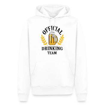 official_drinking_team - Männer Premium Bio Hoodie - Weiß - Vorne - Nico (187cm)