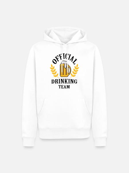 official_drinking_team - Männer Premium Bio Hoodie - Weiß