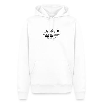 Triathlon skill loading ... please wait - Men’s Premium Organic Hoodie - white - Front - Nico (187cm)