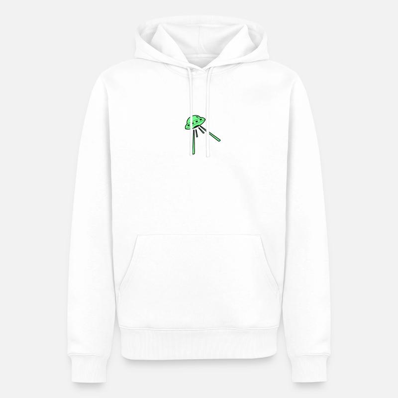 Raumschiff - Männer Premium Bio Hoodie - Weiß