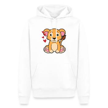 little cute baby lioness - Men’s Premium Organic Hoodie - white - Front - Nico (187cm)