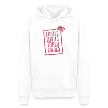 Lustig, Lustig Tralalalala Nikolaus Adventszeit - Männer Premium Bio Hoodie - Weiß - Vorne - Nico (187cm)