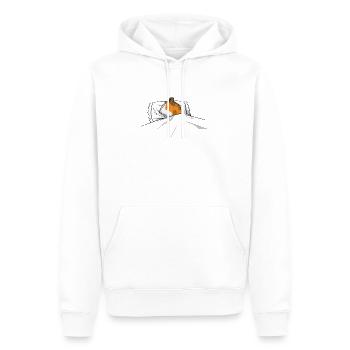 Amoureux des animaux domestiques - Sweat à capuche Premium bio Homme - blanc - Devant - Nico (187cm)