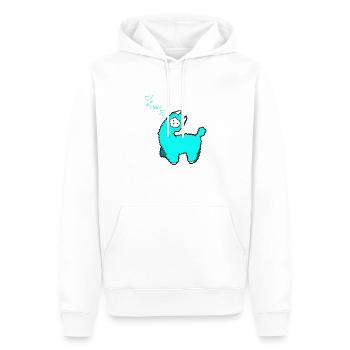Alpaka Alpaka Alpaka Alpaka Lama Comic - Männer Premium Bio Hoodie - Weiß - Vorne - Nico (187cm)