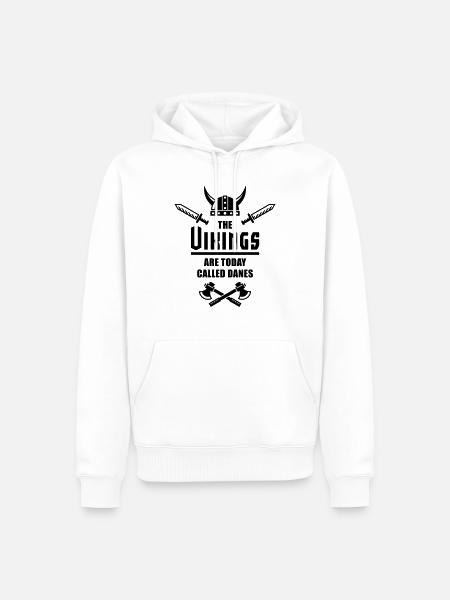 The Vikings Are Today Called Danes - Herre Premium økologisk hoodie - hvid