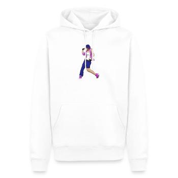Danseur danseur - Sweat à capuche Premium bio Homme - blanc - Devant - Nico (187cm)