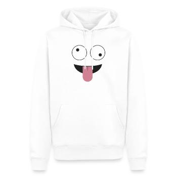 Eye Clin d’œil Emojis - Sweat à capuche Premium bio Homme - blanc - Devant - Nico (187cm)