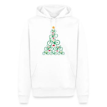 Bike Tree Ugly Christmas Weihnachtsbaum Rennrad - Männer Premium Bio Hoodie - Weiß - Vorne - Nico (187cm)