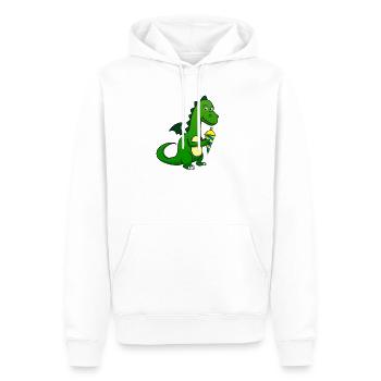 Schulkind Schultüte Dino Dinosaurier Schulanfang - Männer Premium Bio Hoodie - Weiß - Vorne - Nico (187cm)