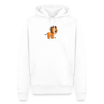 Lion lion - Sweat à capuche Premium bio Homme - blanc - Devant - Nico (187cm)