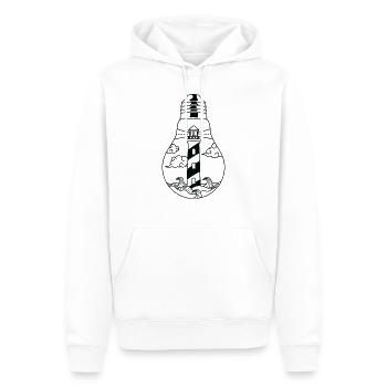 Leuchtturm Küste - Männer Premium Bio Hoodie - Weiß - Vorne - Nico (187cm)