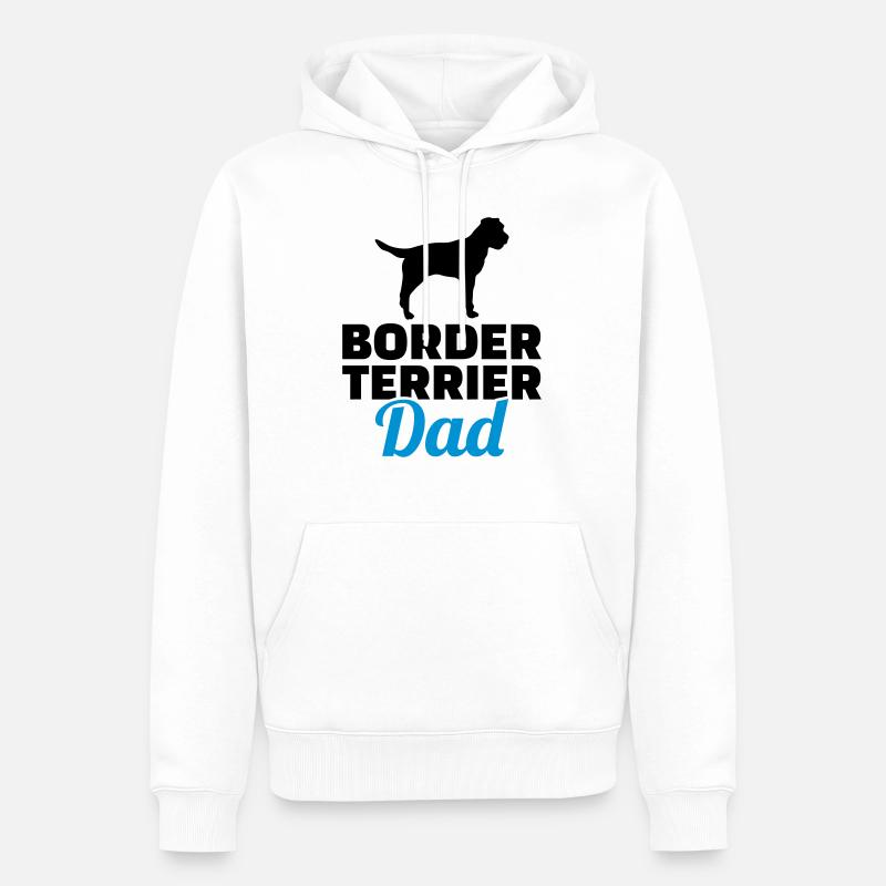 Border Terrier - Männer Premium Bio Hoodie - Weiß