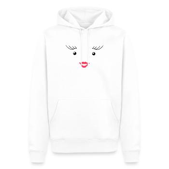 Costume de lait et chocolat pour le défilé du carnaval - Sweat à capuche Premium bio Homme - blanc - Devant - Nico (187cm)