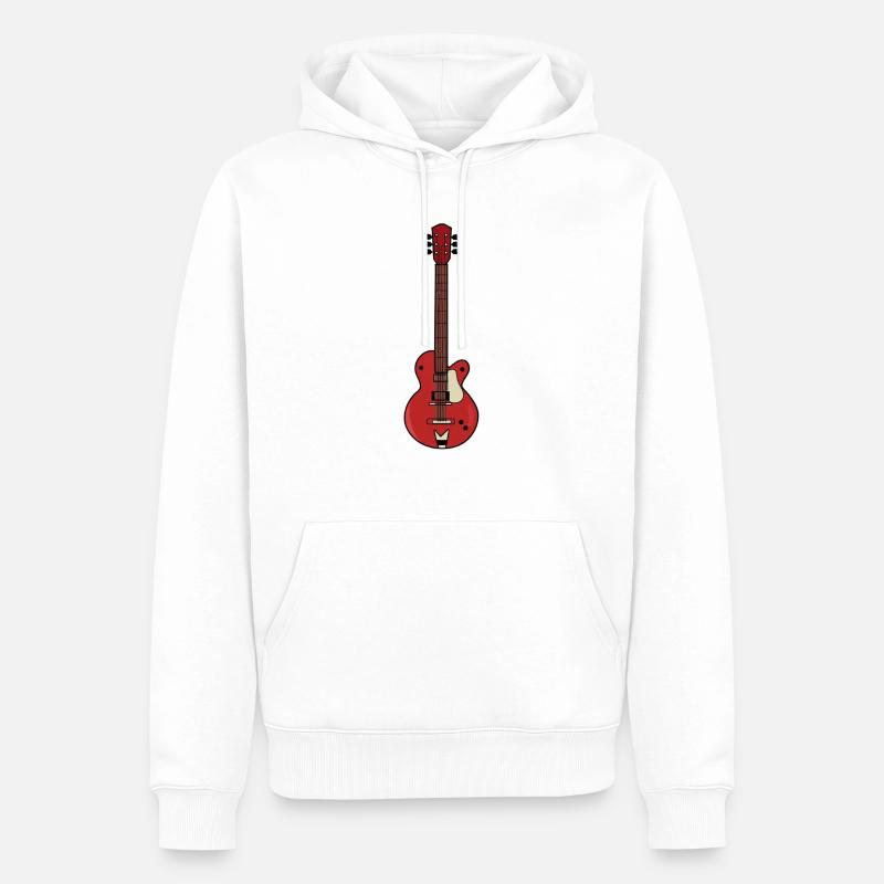 E-Gitarre - Männer Premium Bio Hoodie - Weiß