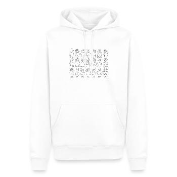 Seins seins poitrine forme types de seins - Sweat à capuche Premium bio Homme - blanc - Devant - Nico (187cm)
