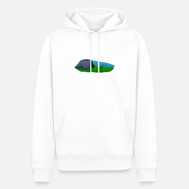 Pêche à la carpe - Sweat à capuche Premium bio Homme - blanc