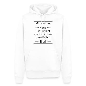 Pflegedienst Geschenk Idee Altenpflege Altenheim - Männer Premium Bio Hoodie - Weiß - Vorne - Nico (187cm)