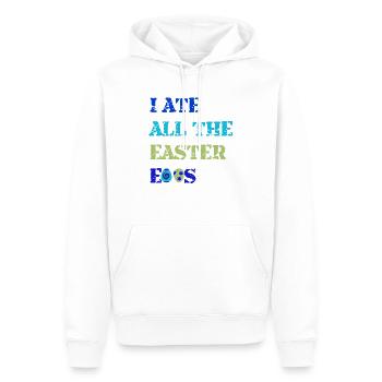 Funny Easter saying - Men’s Premium Organic Hoodie - white - Front - Nico (187cm)