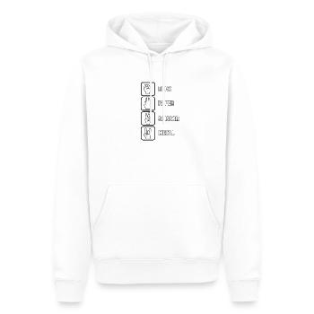 Signe de métal de ciseaux de papier de roche - Sweat à capuche Premium bio Homme - blanc - Devant - Nico (187cm)