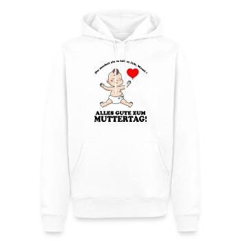Muttertag Baby Herz Muttertag - Männer Premium Bio Hoodie - Weiß - Vorne - Nico (187cm)