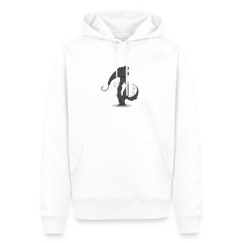 Fourmilier drôle - Sweat à capuche Premium bio Homme - blanc - Devant - Nico (187cm)