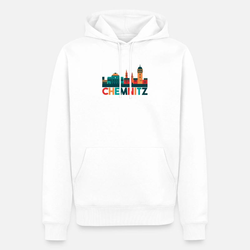 Chemnitz - Männer Premium Bio Hoodie - Weiß