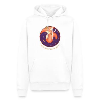T-shirt horoscope Mon rêve cosmique cadeau humour - Sweat à capuche Premium bio Homme - blanc - Devant - Nico (187cm)
