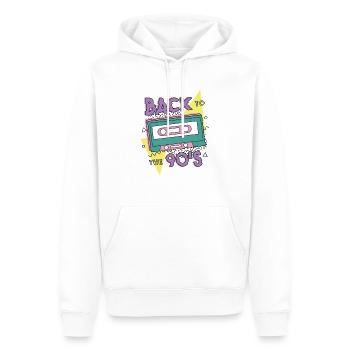 Back To The 90s Shirt, T Shirt T-shirt, - Men’s Premium Organic Hoodie - white - Front - Nico (187cm)