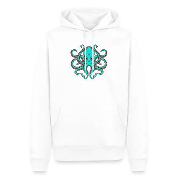 Monstre de poulpe - Sweat à capuche Premium bio Homme - blanc - Devant - Nico (187cm)