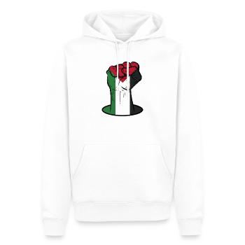 Palestine Drapeau Palestinien - Sweat à capuche Premium bio Homme - blanc - Devant - Nico (187cm)