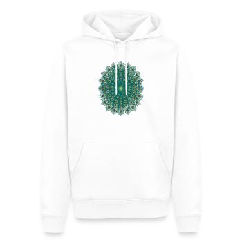 Peacock gift idea - Men’s Premium Organic Hoodie - white - Front - Nico (187cm)