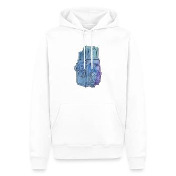 Caméra analogique moyen format "Yashica-D" - Sweat à capuche Premium bio Homme - blanc - Devant - Nico (187cm)