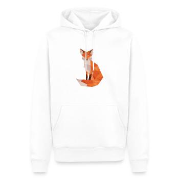 Renard - Sweat à capuche Premium bio Homme - blanc - Devant - Nico (187cm)