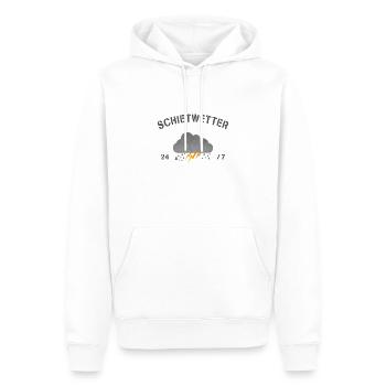 Schietwetter - Männer Premium Bio Hoodie - Weiß - Vorne - Nico (187cm)