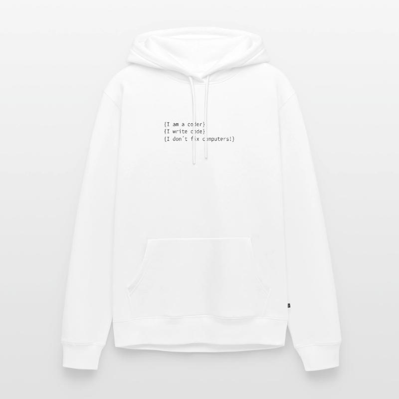 I am a coder! Computer Nerds Informatiker Spruch Männer Premium Bio Hoodie