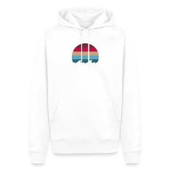 Vagues pastel - Sweat à capuche Premium bio Homme - blanc - Devant - Nico (187cm)