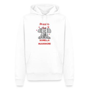 Presto Sorella Maggiore Dolce Eelefante - Männer Premium Bio Hoodie - Weiß - Vorne - Nico (187cm)