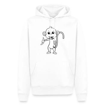 monkey has banana - Men’s Premium Organic Hoodie - white - Front - Nico (187cm)
