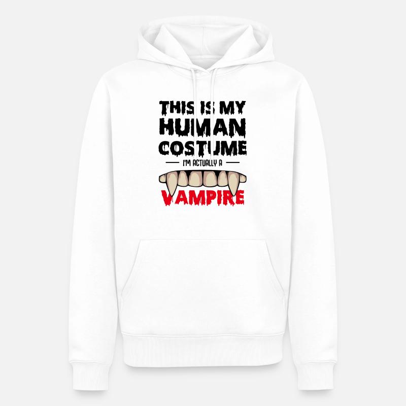 Halloween Vampire - Sweat à capuche Premium bio Homme - blanc