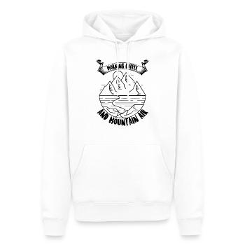 Morning Coffee And Mountain Air Shirt - Männer Premium Bio Hoodie - Weiß - Vorne - Nico (187cm)