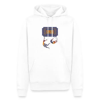 Zirkus ist überall - Männer Premium Bio Hoodie - Weiß - Vorne - Nico (187cm)