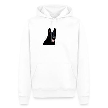 Berger allemand berger noir chien - Sweat à capuche Premium bio Homme - blanc - Devant - Nico (187cm)