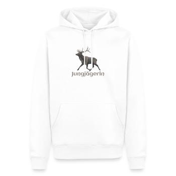 Cerf - jeune chasseur - Sweat à capuche Premium bio Homme - blanc - Devant - Nico (187cm)