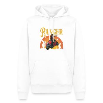 Der Lawn Ranger reitet wieder Lustiges Rasentraktor-Mähen - Männer Premium Bio Hoodie - Weiß - Vorne - Nico (187cm)