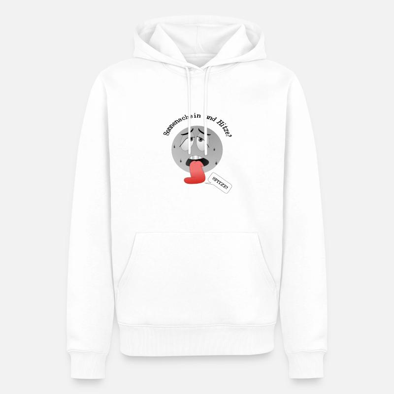 Pointe de chaleur - Sweat à capuche Premium bio Homme - blanc