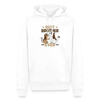 MEILLEUR BROTHER EVER DOGS by The Manzanita - Sweat à capuche Premium bio Homme - blanc - Devant - Nico (187cm)