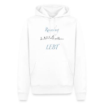 Ravensburg Lebt - Männer Premium Bio Hoodie - Weiß - Vorne - Nico (187cm)