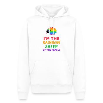 Moutons d’arc-en-ciel de la famille - Sweat à capuche Premium bio Homme - blanc - Devant - Nico (187cm)