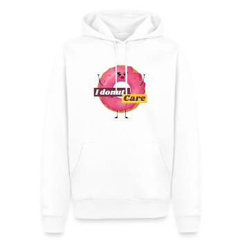 I donut care - Männer Premium Bio Hoodie - Weiß - Vorne - Nico (187cm)