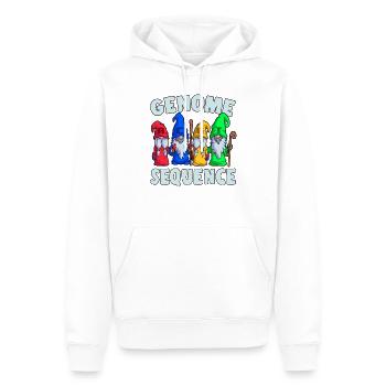 Genome Sequence Funny Gnome Biology Science Pun - Men’s Premium Organic Hoodie - white - Front - Nico (187cm)